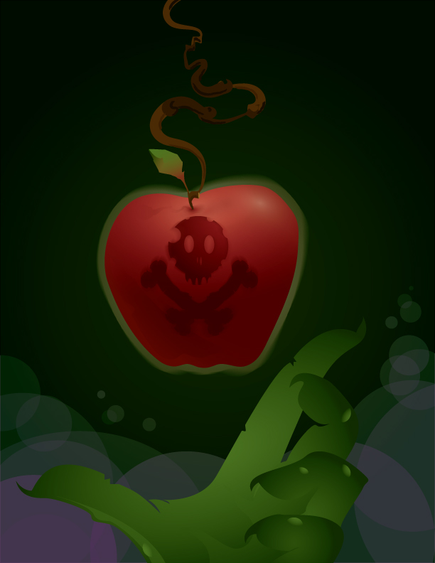 Poison Apple Vector Graphic - Jasey Crowl Draws