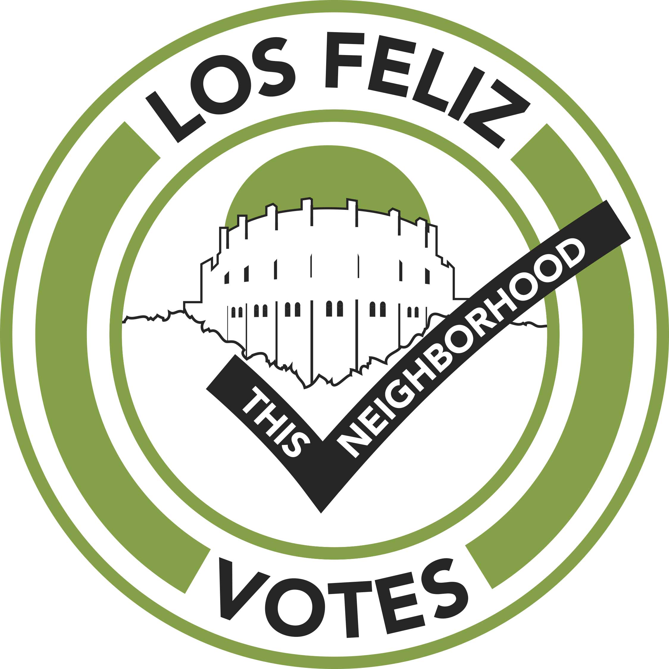 Los Feliz Votes Logo - Jasey Crowl Draws