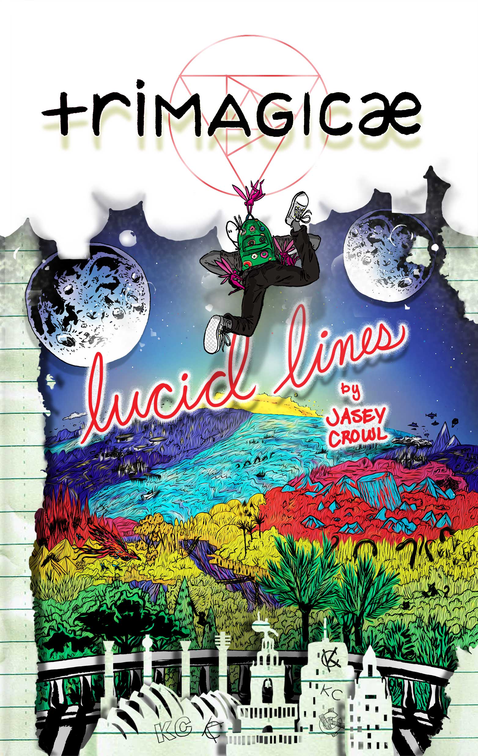 triMAGICæ Lucid Lines Book Cover  - Jasey Crowl Draws