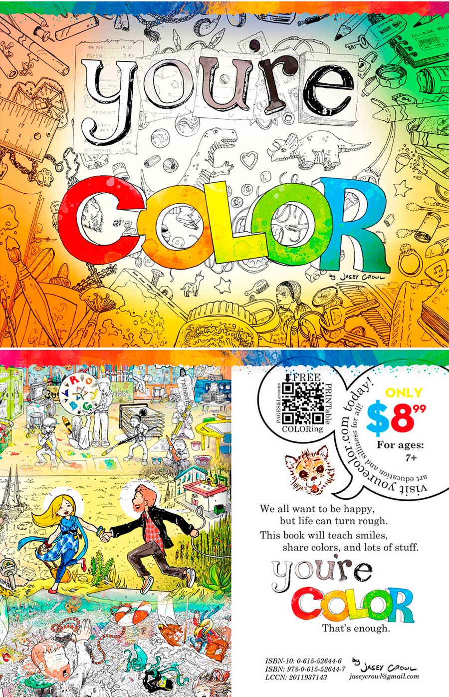 you're COLOR Book Cover Design - Jasey Crowl Draws